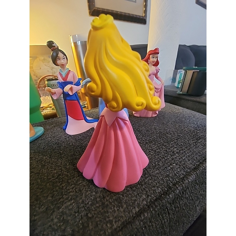 Disney Princess Lot Of 5 Ariel, Mulan, Belle, Cinderella Cake Topper Toy 4" - Picture 7 of 16